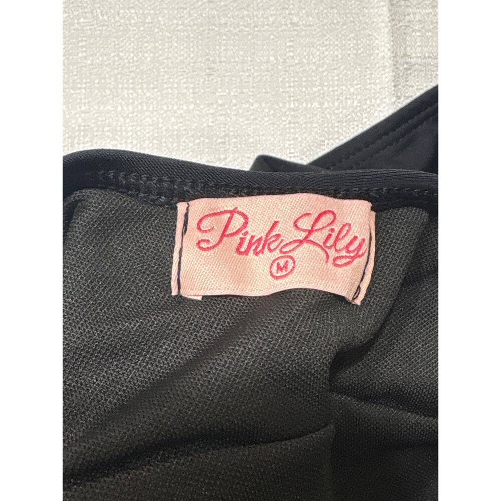 Pink Lily Black One Piece Beyond the Sea Swimsuit Size M - Picture 5 of 6